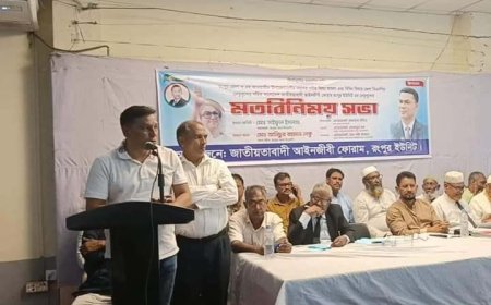 জাতীয়তাবাদী আইনজীবী ফোরামের মত বিনিময় সভা অনুষ্ঠিত