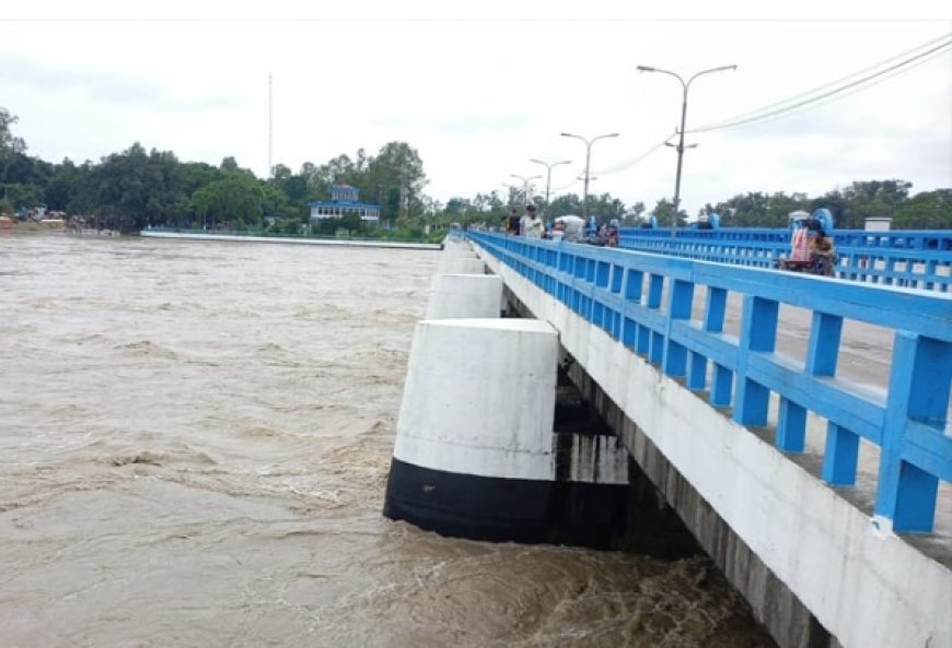 টানা বৃষ্টিতে তিস্তা নদীর তীরবর্তী চর এলাকার নিম্নাঞ্চলগুলো প্লাবিত