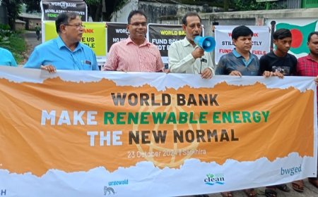 সাতক্ষীরায় জীবাশ্ম জ্বালানিতে  বিনিয়োগ বন্ধের দাবী