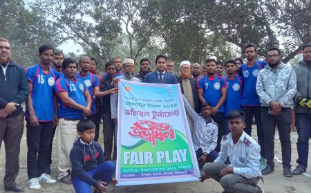 জলঢাকায় তারুণ্যের উৎসব ভলিবল টুর্নামেন্টের উদ্বোধন 