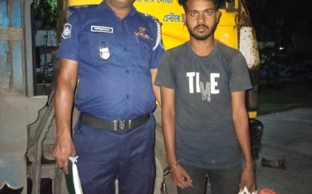 জলঢাকায় মধ্যরাতে ট্রাক তল্লাশিতে গাঁজা উদ্ধার, চালক আটক