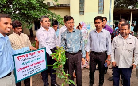 ডিমলায় গাছের চারা রোপণসহ শিক্ষার্থী ও কৃষকদের মাঝে চারা বিতরণ