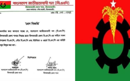 নীলফামারী জেলা বিএনপির অধীনে সকল কমিটি বিলুপ্ত ঘোষণা